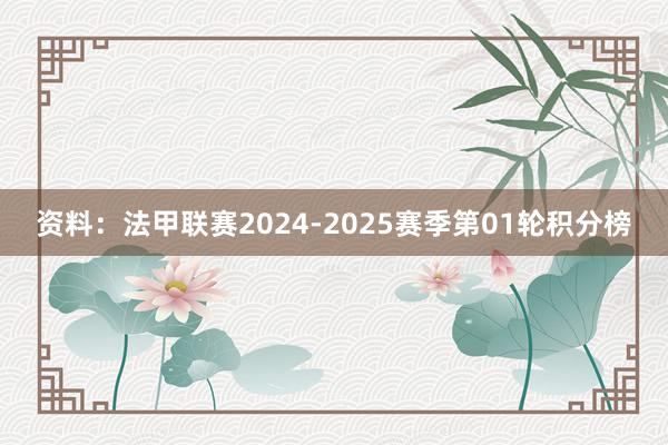 资料：法甲联赛2024-2025赛季第01轮积分榜