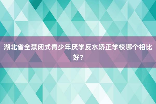 湖北省全禁闭式青少年厌学反水矫正学校哪个相比好？