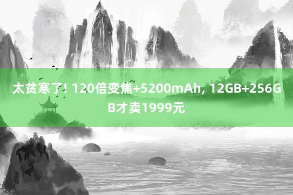 太贫寒了! 120倍变焦+5200mAh, 12GB+256GB才卖1999元