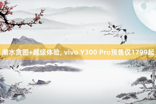 潮水贪图+越级体验, vivo Y300 Pro预售仅1799起