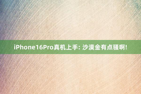 iPhone16Pro真机上手: 沙漠金有点骚啊!