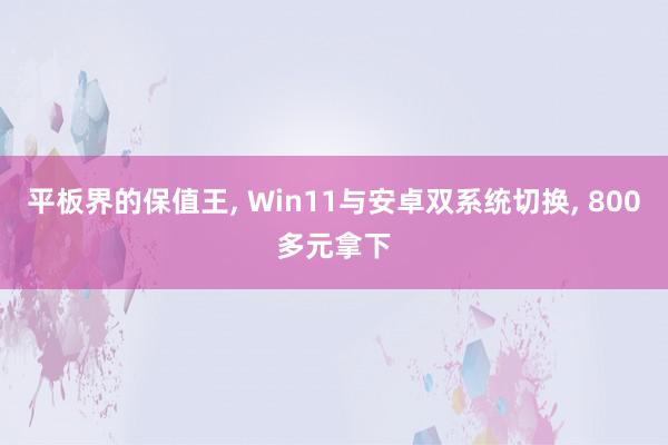 平板界的保值王, Win11与安卓双系统切换, 800多元拿下